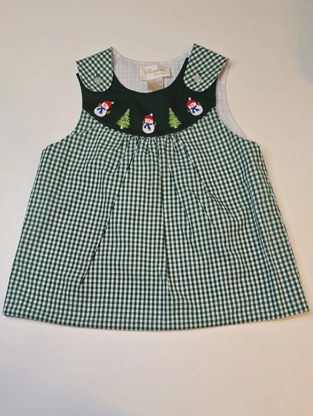 Rosalina Collections Green Gingham Holiday Set